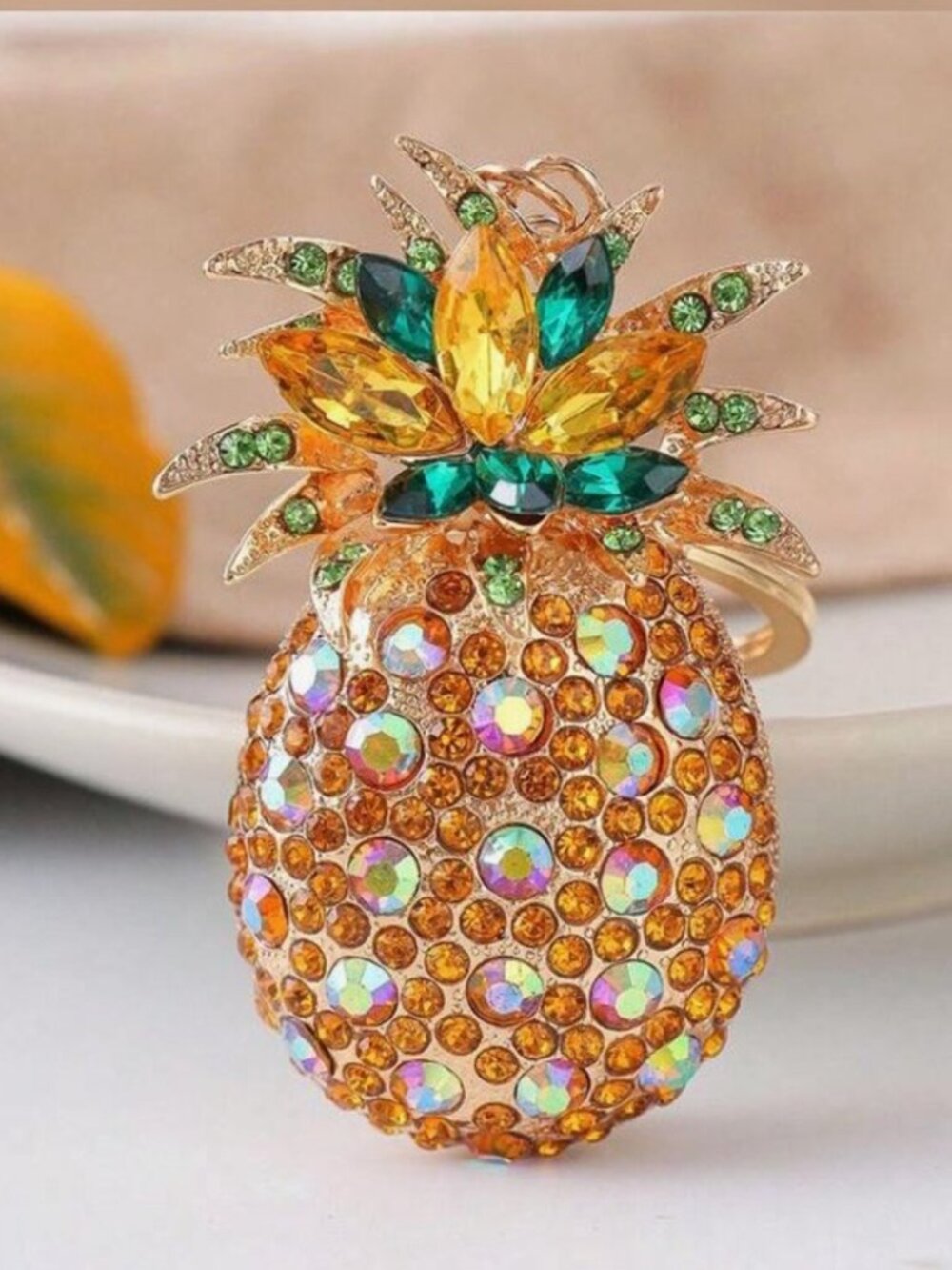 Pineapple Keychain/Bag Charm (Gold) - NIP